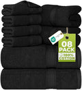 Utopia Towels 8 Piece Majestic Plush Luxury Towel Set, Cotton, Black by UTOPIATOWELS