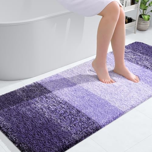 OLANLY Bathroom Runner Rug 59x24, Extra Soft Absorbent Microfiber Bath Rugs by OLANLY