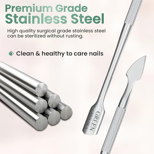 Cuticle Trimmer with Cuticle Pusher, Stainless Steel Nail Care Tool (Pusher (Pack 4)) - Image 5