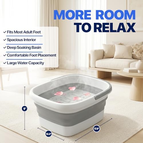 Collapsible Foot Soaking Tub Foldable Foot Bath Soak Tub Basin for Home Spa - Image 3