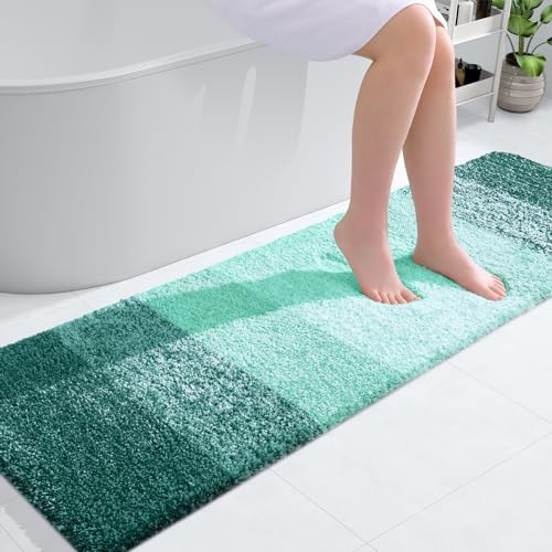 OLANLY Bathroom Runner Rug 59x17, Extra Soft Absorbent Microfiber Bath Rugs by OLANLY
