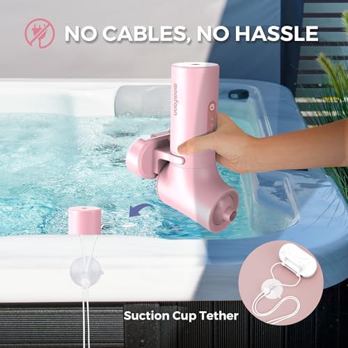 MOMFANN Bath Jets for Tub, Portable Jet Spa for Bathtub, Bubble/Jet Mode, 3-Level Adjustable, Idea Gift Bath Spa for Gifts for Women (Powder Pink) - Image 3