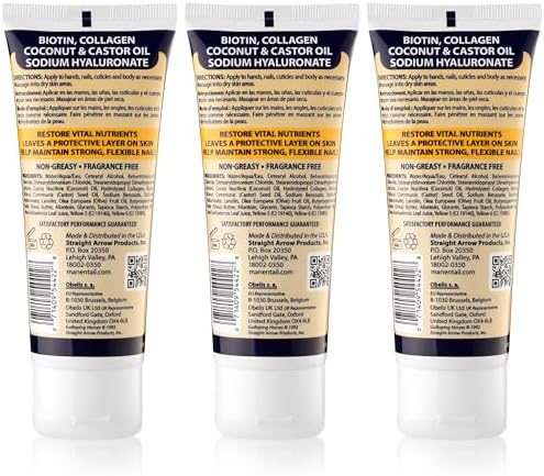 Mane 'n Tail Hoofmaker Hand & Nail Therapy (3.4 Oz Each, 3 Pack) – Fragrance-Free, Biotin & Collagen-Enriched Moisturizing Cream for Dry, Cracked Skin & Nails - Image 2