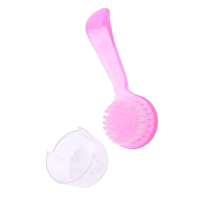 uxcell Plastic Grip Round Bristle Face Facial Cleaning Washing Brush Skin Care Massage
