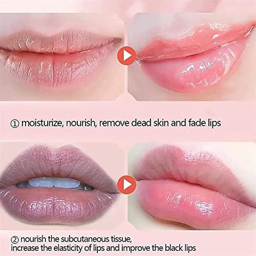 4 PCS Strawberry Lip Balm, Vitamin E Lip Masks Moisturizing Propolis Sleeping Lip Mask, Effective Reduces Lip Lines Prevention Dry and Cracked Lip Scrubs Exfoliator Smoothing Dry Lip Care