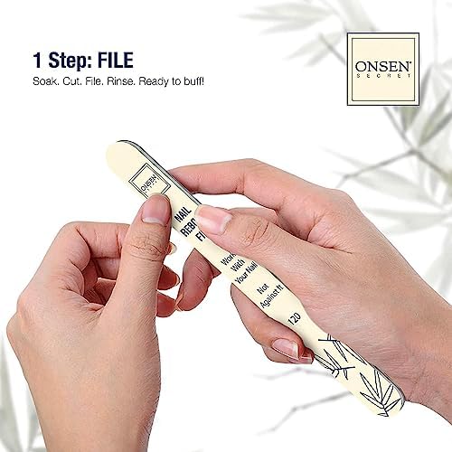 ONSEN Secret Essential Nail Reboot Kit with Hand & Cuticle Rescue Cream | Buffer Block, Professional File, Replacement Pads and Repair Cream for Strong, Healthy, Shiny Natural Nails at Home - Image 5