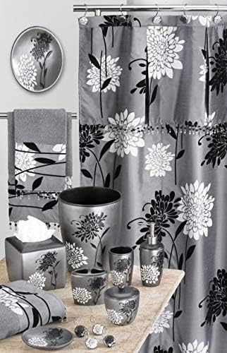 Zahari Home Erica Bathroom Towel Set - 3 Piece Modern Decor Grey Towel Set - Image 5