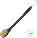 17-Inch Back Scrubber for Shower, Anti-Slip Exfoliating Body Brush for Bath, Gentle Back Brush for Shower for Men, and Women, Cleaning Skin for Smooth, Glowing Skin (Boar Bristles)