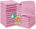 Utopia Towels 24 Pack Washcloths, 12x12 in, 100% Cotton, Pink by UTOPIATOWELS