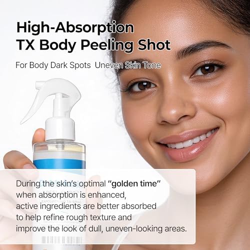Dr.Melaxin Peel Shot Exfoliating TX-Spray 6.76 fl.oz - 99% Tranexamic Acid and Niacinamide Body Exfoliator Spray for Uneven Skin Tone, AHA PHA Body Peel for Rough Skin, K-Beauty Body Brightening - Image 4