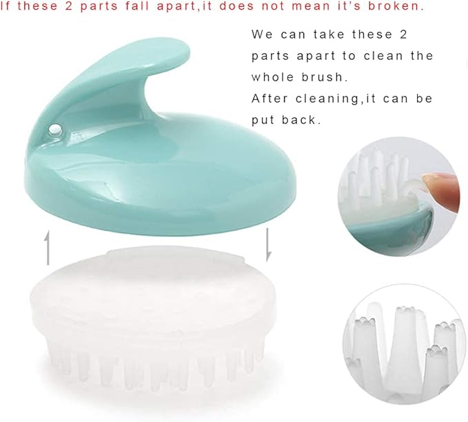 Vinerstar wanerxin Manual Scalp Massagers Shampoo Massager Brush Hair Head Massager Scalp Stress Relax Mint Green…