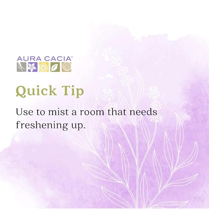 Aura Cacia Relaxing Lavender Aromatherapy Mist, 4-Ounce, Lavender Pure Essential Oils, Sweet & Floral Aroma