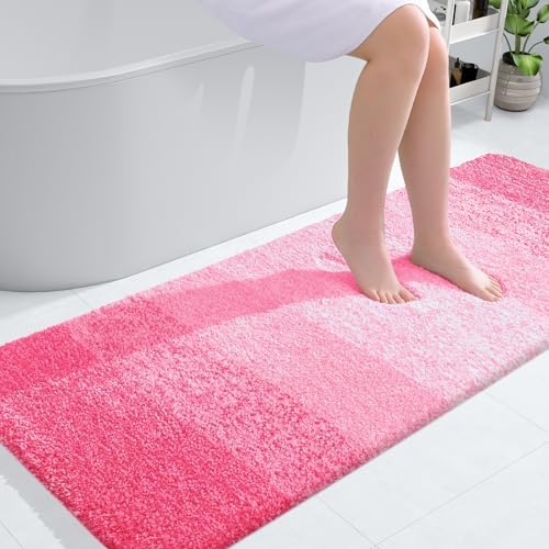 OLANLY Bathroom Runner Rug 54x24, Extra Soft Absorbent Microfiber Bath Rugs by OLANLY