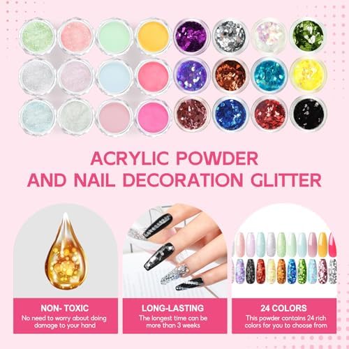 COSCELIA Acrylic Nail Kit with Drill and Light for Beginners Long Lasting - Image 6