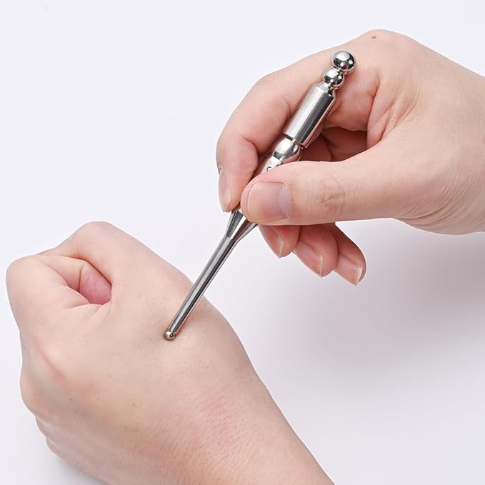 STICKON Stainless Steel Acupressure Pen Trigger Point Massage Tool Relief Pain Tools for Full Body, Massage Pen for Facial Deep Tissue(STICKON-65)