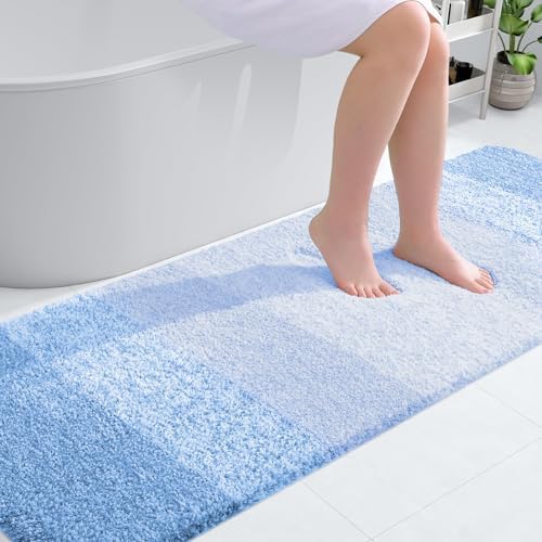 OLANLY Bathroom Runner Rug 70x20, Extra Soft Absorbent Microfiber Bath Rugs by OLANLY