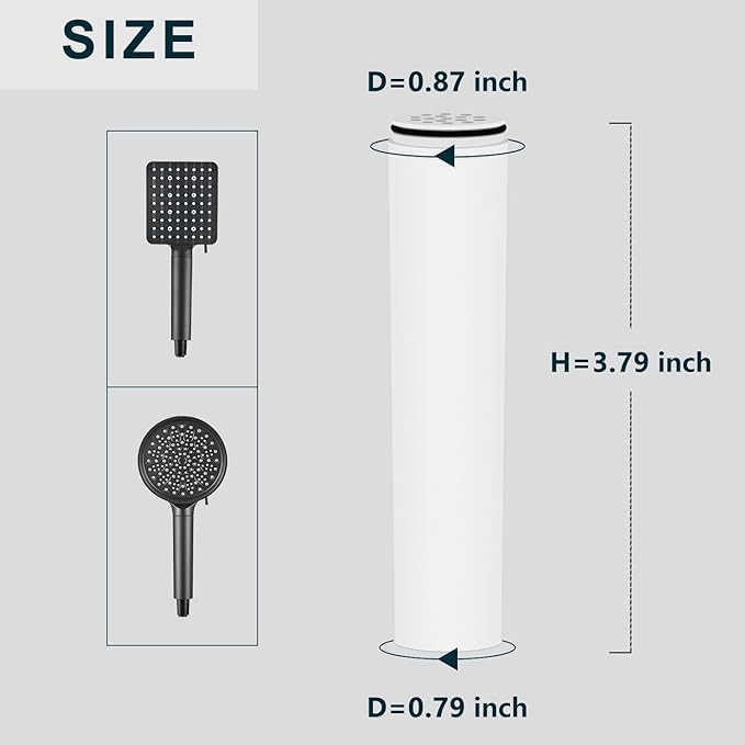 AWO 2 PACK Replacement Shower Head Filter Cartridge Compatible with Cobbe Handheld Showerhead,Multi Stage Shower Filtration Systems for Hard Water Reduces Chlorine,Fluoride and Harmful Substance