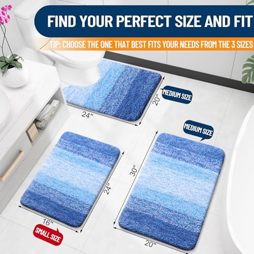 OLANLY Bathroom Rugs Mat 30x20, Extra Soft Absorbent Microfiber Bath Rugs - Image 2