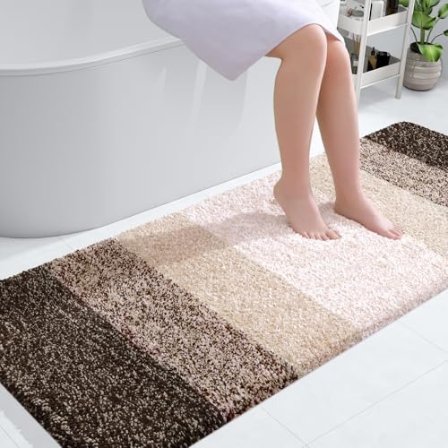 OLANLY Bathroom Runner Rug 59x24, Extra Soft Absorbent Microfiber Bath Rugs by OLANLY