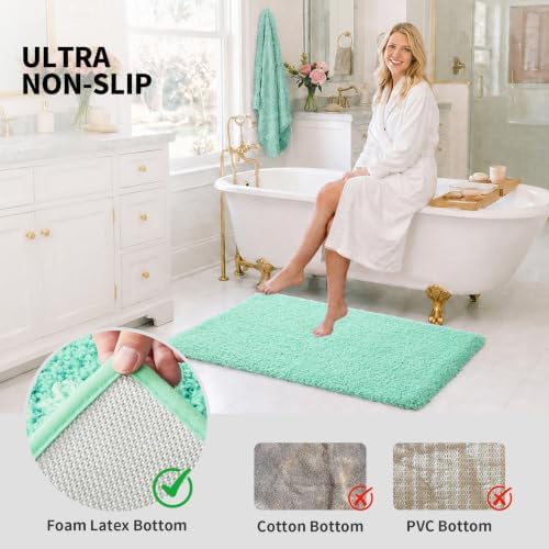ILANGO Bathroom Rugs 32" × 20", Extra Soft Absorbent Microfiber Bath Rugs - Image 6