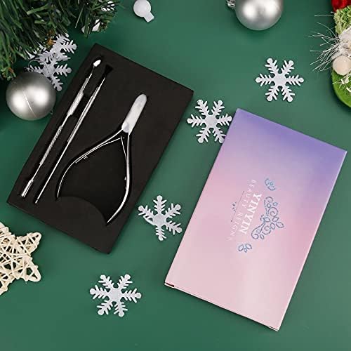 YINYIN Cuticle Trimmer with Pusher and Cutter,Silver - Image 7