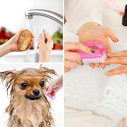 Larbois Handle Grip Nail Brush, Hand Fingernail Brush Cleaner Scrubbing Kit Pedicure for Toes and Nails Men Women (4 Pack) - Image 6