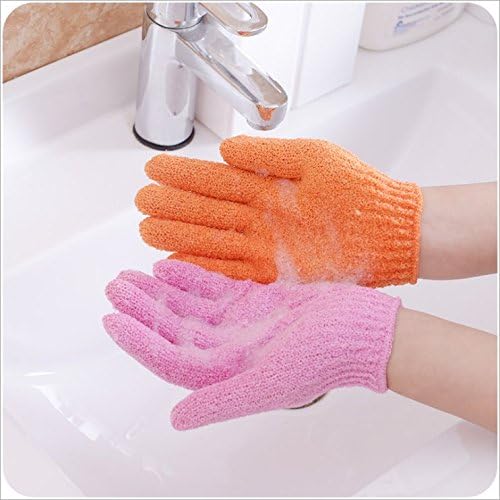 Exfoliating Gloves 10PCS Bath Gloves 5 Pairs, Natural Mitts Gloves for Men and Women Use,Shower Gloves Body Spa Makes Skin Soft and Healthy (AOLANS)