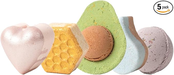 Pacha Soap Co. Froth Bath Bombs 3-Pack - Handmade Bath Bomb Set with Nourishing, Moisturizing, Premium Ingredients and Essential Oils, Clean & Cruelty-Free, Handcrafted in The USA, 5-Pack