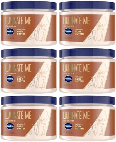 Vaseline Lotion - Illuminate Me Body Butter, Whipped Shea Butter Co-Created with Black Women for Luminous, Glowing Skin, Moisturizing Lotion for Extremely Dry Skin, Scented, 11 Oz Ea (Pack of 6) by Vaseline