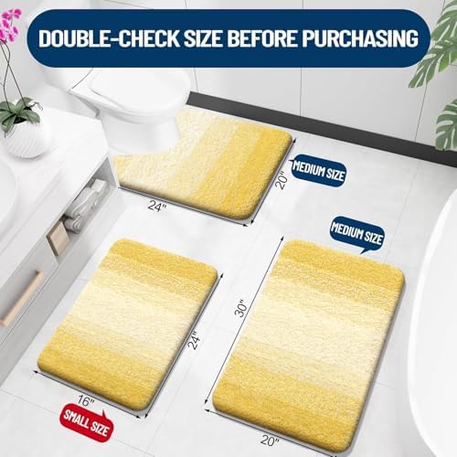 OLANLY Bathroom Runner Rug 47x20, Extra Soft Absorbent Microfiber Bath Rugs - Image 2