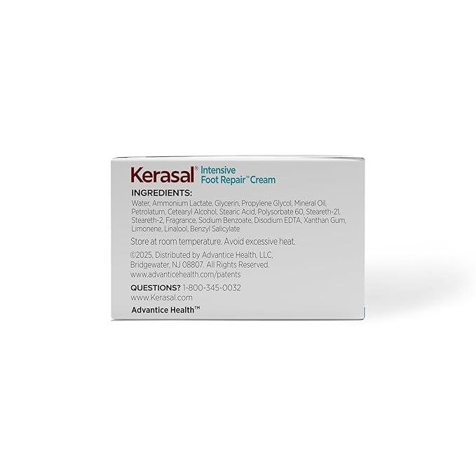 Kerasal Intensive Foot Repair Cream with Lactic Acid, Lavender, & Eucalyptus, 4 oz