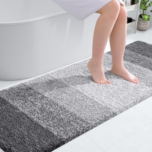 OLANLY Bathroom Runner Rug 70x20, Extra Soft Absorbent Microfiber Bath Rugs by OLANLY