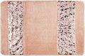 Zahari Home Sinatra Modern Bathroom Rug Classic Luxury Bath Rug Contemporary Decor Pink Bath Mat for Shower Unique Design Stylish Blush Bathroom Rug Bath Shower Tub Decor Bling Blush by ZahariHome