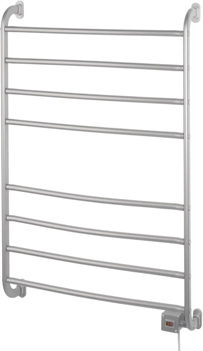 Warmrails Kensington Towel Warmer - Wall Mounted Towel Warmer Rack for Drying Towels and Garments - 39.5-Inch Nickel Finish Frame with 4 Bars - Model HSKS