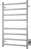Wall Mounted Towel Warmer 8 Bars with Plug-in and Hardwired Options 3 Working Modes Mirror Polished Stainless Steel 21”W 34”H