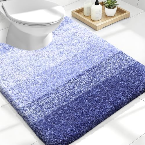 OLANLY Luxury Toilet Rugs U-Shaped 24x20, Soft Absorbent Microfiber Mat by OLANLY