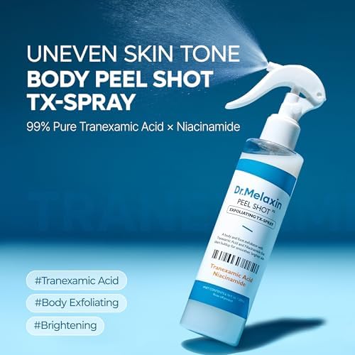 Dr.Melaxin Peel Shot Exfoliating TX-Spray 6.76 fl.oz - 99% Tranexamic Acid and Niacinamide Body Exfoliator Spray for Uneven Skin Tone, AHA PHA Body Peel for Rough Skin, K-Beauty Body Brightening - Image 2