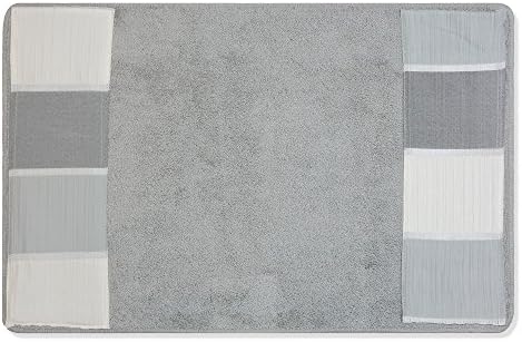 Zahari Home Modern Line Modern Bathroom Rug Classic Luxury Bath Rug Contemporary Decor Beautiful Washable Shower Mat Gray Modern Bath Mat Stylish Bath Mat Bath Shower Tub Décor by ZahariHome
