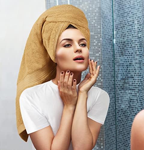 Utopia Towels 8 Piece Luxury Towel Set – Majestic Plush, Super Absorbent & Quicker-to-Dry, Thick 100% Ring Spun Cotton Towels for Bathroom, Spa & Hotel – 2 Bath, 2 Hand, 4 Washcloths, Champagne - Image 3