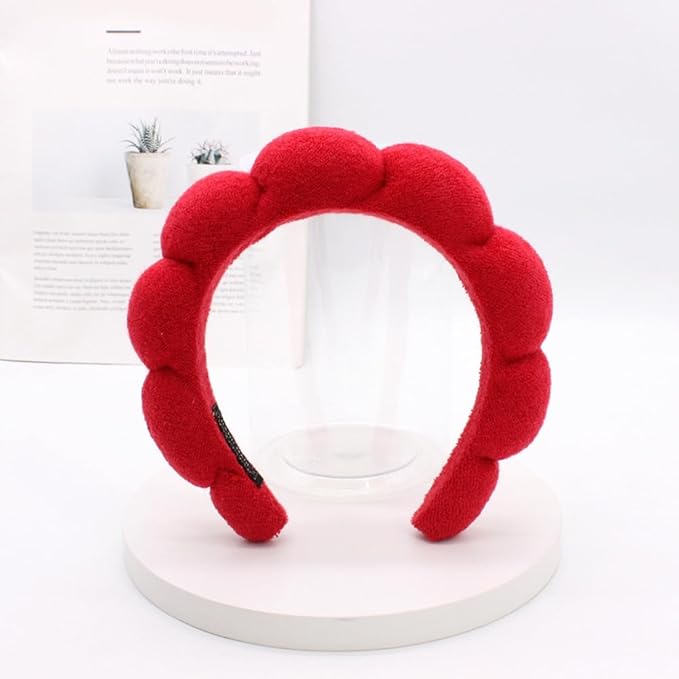 Spa Headbands for Washing Face or Facial, Makeup Headband for Women, Skincare Hair band, Puffy Terry Cloth Face Washing Head band for Maskup, Skin Treatment