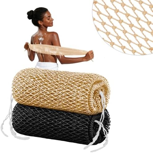 Cleangor 2Pcs African Net Sponge Authentic with Knots - Exfoliating Body by Cleangor