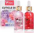 Nail Cuticle Oil, 2Pcs 30ml Rose & Strawberry Cuticle Oil Set Nail Growth Oil with Vitamin E, Jojoba Oil Natural Plant Based Cuticle Oil for Nails Smoothing, Nourishing, Moisturizing by nbcBeautiLab
