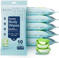 60 XL Shower Wipes - Body Wipes for Adults Bathing No Rinse for Women & Men by AllSettHealth