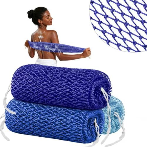 Cleangor 3Pcs African Net Sponge Authentic with Knots - Exfoliating Body by Cleangor