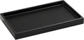 Luxspire Bathroom Vanity Tray, Resin Dresser Jewelry Ring Dish Tank Storage Kitchen Sink Countertop Organizer Plate Holder for Perfume Candles Soap Towel Plant Bathroom Accessories, M, Matte Black