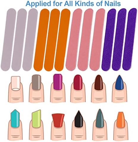 Mini Nail Files Bulk (400 Pcs), Double Sided Emery Board Nail File for Nature Nails, Manicure Tool Set Disposable Colorful Nail File for Home Salon Use Travel Size Men Women Kids Wood Board - Image 2