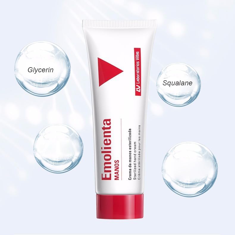 1 PC Emolienta Intensive Hand Cream, Moisturizing Nourishing Soothing Softening Skin, Make Hands Tender & Soft, 50ml / 1.69 FL OZ, Clear - Image 3