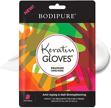 Bodipure K-Beauty Keratin Hand Mask, Nail Strength, Deep Moisturizer by BodipureInc