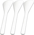 Pndeyo 3pcs Mini Stainless Steel Makeup Spatula, Reusable Cosmetic Cream Spatulas Spoon, Skincare Scoop Applicator Facial Massage Beauty Tools for Mixing and Sampling Face Eye Cream- 3.17"×0.98"
