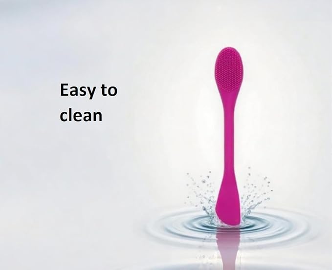 Silicone Cleansing Brush 2pcs(Purple),Mask Applicator and Skincare for Pore Cleansing，Exfoliating Face Scrubber,Makeup Removal Brush